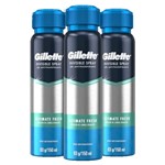 Ficha técnica e caractérísticas do produto Kit 3 Desodorante Aerosol Gillette Ultimate Fresh Gillette 93g