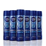 Ficha técnica e caractérísticas do produto Kit Desodorante Nivea Aerosol Aqua Cool Masculino - 90ml 6 Unidades - Kit