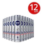 Ficha técnica e caractérísticas do produto Kit Desodorante Aerosol Nivea Silver Protect Antibacteriano 150ml - 12 Unidades - Niva