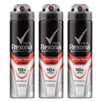 Ficha técnica e caractérísticas do produto Kit Desodorante Aerosol Rexona Antibacterial 150ml 3 Unidades