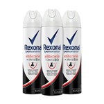 Ficha técnica e caractérísticas do produto Kit 3 Desodorante Aerosol Rexona Antibacterial Invisible Feminino 150ml