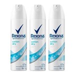 Ficha técnica e caractérísticas do produto Kit Desodorante Aerosol Rexona Feminino Cotton Dry 90g 3 Unidades