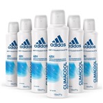 Kit Desodorante Aerossol Adidas Climacool Feminino com 150ml com 6 Unidades