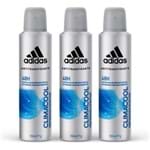 Ficha técnica e caractérísticas do produto Kit Desodorante Aerossol Adidas Climacool Masculino com 3 Unidades