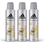 Ficha técnica e caractérísticas do produto Kit Desodorante Aerossol Adidas Masculino Cool & Care Sport Energy com 3 Unidades