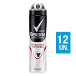 Ficha técnica e caractérísticas do produto Kit Desodorante Aerossol Antibac Rexona Men Invisible 150ml com 12UN