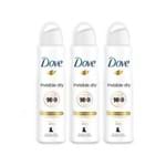 Kit Desodorante Aerossol Dove Antitranspirante Invisible Dry 150ml com 3 Unidades Leve + por -