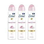 Ficha técnica e caractérísticas do produto Kit Desodorante Antitranspirante Aerossol Dove Beauty Finish 150ml com 3 Unidades Leve + por -