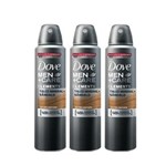 Ficha técnica e caractérísticas do produto Kit Desodorante Antitranspirante Aerossol Dove Men Talco Mineral 150ml com 3 Unidades