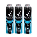 Ficha técnica e caractérísticas do produto Kit Desodorante Antitranspirante Aerossol Rexona Impacto 150ml com 3 Unidades