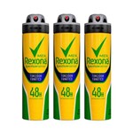 Ficha técnica e caractérísticas do produto Kit Desodorante Antitranspirante Aerossol Rexona Torcedor Fanático 150ml com 3 Unidades Leve + por -