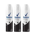 Ficha técnica e caractérísticas do produto Kit Desodorante Antitranspirante Aerossol Rexona Women Invisible 150ml com 3 Unidades Leve + por -