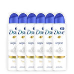 Ficha técnica e caractérísticas do produto Kit Desodorante Antitranspirante Dove Original Aerosol 150ml 6 Unidades