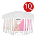 Ficha técnica e caractérísticas do produto Kit Desodorante Antitranspirante Rexona Clinical Classic Women Stick - 10 Unidades