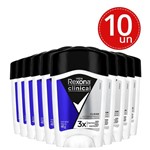 Ficha técnica e caractérísticas do produto Kit Desodorante Antitranspirante Rexona Men Clinical Clean 48g - 10 Unidades