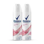 Ficha técnica e caractérísticas do produto Kit Desodorante Antitranspirante Rexona Women Powder Dry Aerosol