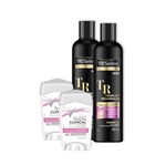 Ficha técnica e caractérísticas do produto Kit 2 Desodorante Creme Rexona Clinical Women 48g + 2 Shampoo Tresseme Blindagem Platinum 400ml