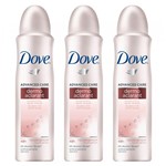 Kit Desodorante Dove Aerosol Feminino Dermo Aclarant 100g 3 Unidades