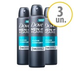 Ficha técnica e caractérísticas do produto Kit Desodorante Dove Men Care Clean Comfort Aerosol 3 Un