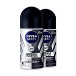 Ficha técnica e caractérísticas do produto Kit Desodorante Nivea For Men Invisible Black e White Power Roll On