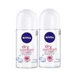 Ficha técnica e caractérísticas do produto Kit Desodorante Nivea Roll On C/50% Desc.na 2ª Un.Dry Comfort