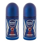 Ficha técnica e caractérísticas do produto Kit Desodorante Nivea Roll On Dry Confort For Man 50Ml 2 Unidades