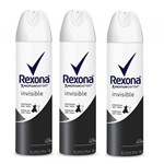 Ficha técnica e caractérísticas do produto Kit Desodorante Rexona Aerosol Invisible 105g 3 Unidades