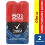 Desodorante Rexona Active Dry Aerossol 90g com 2 Unidades Preço Especial