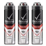 Ficha técnica e caractérísticas do produto Kit Desodorante Rexona Men Aerosol Antibacterial + Invisible Masculino 150ml 3 Unidades