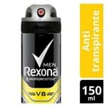 Ficha técnica e caractérísticas do produto Desodorante Aerosol Rexona Men V8 90g +50% Desconto no Segundo Embalagem com 2 Unidades