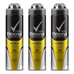 Ficha técnica e caractérísticas do produto Kit Desodorante Rexona Men V8 48 Horas Aerosol Masculino 150ml com 3 Unidades