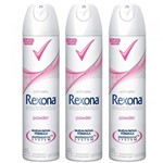 Ficha técnica e caractérísticas do produto Kit Desodorante Rexona Powder 3 Unidades