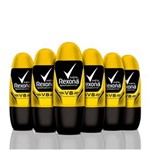 Ficha técnica e caractérísticas do produto Kit Desodorante Rexona Roll On V8 Masculino 50ml 6 Unidades
