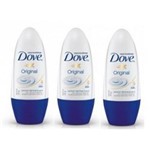 Ficha técnica e caractérísticas do produto Kit Desodorante Roll On Dove Original 3x50ml + 25%Desconto