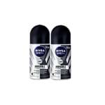 Ficha técnica e caractérísticas do produto Kit Desodorante Roll On Nivea Men Invisible For Black & White 1 Unidade