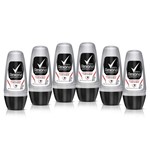 Ficha técnica e caractérísticas do produto Kit Desodorante Roll On Rexona Antibacterial Invisible Masculino 50ml 6 Unidades