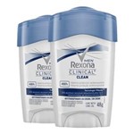 Ficha técnica e caractérísticas do produto Kit 2 Desodorante Creme Rexona Masculino Clinical 48g