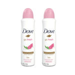 Ficha técnica e caractérísticas do produto Kit 2 Desodorantes Aerossol Antitranspirante Dove Go Fresh Roma e Verbe 150ml - 50% OFF 2UN