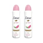 Ficha técnica e caractérísticas do produto Kit 2 Desodorantes Aerossol Antitranspirante Dove Go Fresh Romã e Verbe 150ml