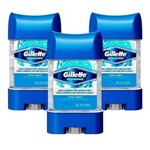 Ficha técnica e caractérísticas do produto Kit 3 Desodorantes Gillette Antitranspirante Clear Gel Cool Wave 82G