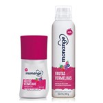 Ficha técnica e caractérísticas do produto Kit Desodorantes Monange Frutas Vermelhas Aerossol 150ml e Roll-on 60ml