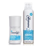 Ficha técnica e caractérísticas do produto Kit Desodorantes Monange Pele Sensível Aerossol 150ml e Roll-on 60ml