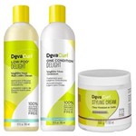 Kit Deva Curl Delight Low Poo, One Condition - 355ml + Styling Cream - 500g