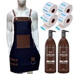 Ficha técnica e caractérísticas do produto Kit do Barbeiro Lady Iv Completo com Shaving Avental e Gola Higiênica
