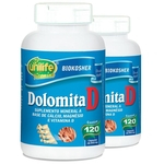 Ficha técnica e caractérísticas do produto Kit 2 Dolomita com Vitamina D Unilife 120 cápsulas