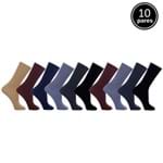 Ficha técnica e caractérísticas do produto Kit Dorbe com 10 Pares Meia Social Colorido