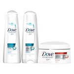 Kit Dove Hidratação Intensa Shampoo + Condicionador 400ml + Creme de Tratamento 350g