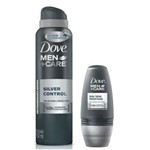 Ficha técnica e caractérísticas do produto Kit Dove Men Care Desodorante Aerosol Silver Control 89g + Desodorante Roll On Sem Perfume 50ml