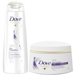 Kit Dove Pós Progressiva Shampoo 400ml + Creme de Tratamento 350g