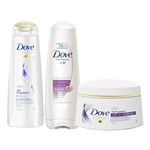 Kit Dove Pós Progressiva Shampoo + Condicionador 400ml + Creme de Tratamento 350g
